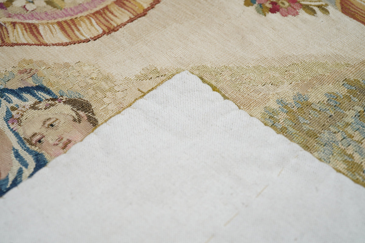 Antique Aubusson Design Tapestry 2'7'' x 2'9''