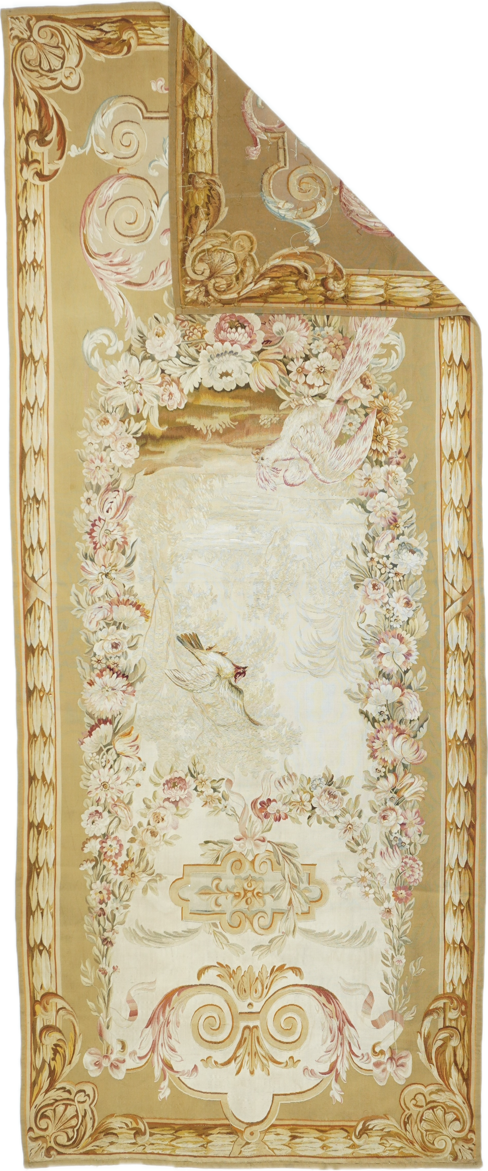Antique French Tapestry 4'2'' x 10'2''
