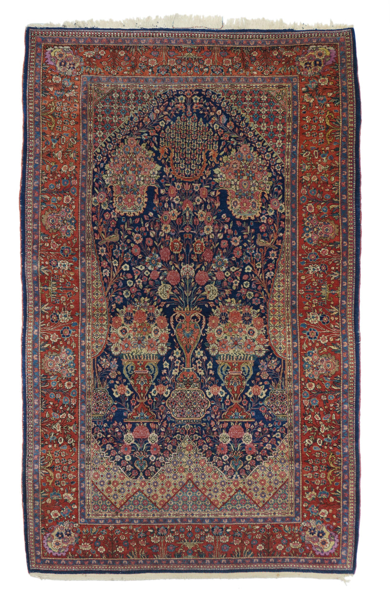 Fine Antique  Dabir Kashan Rug 4'3'' x 7'0
