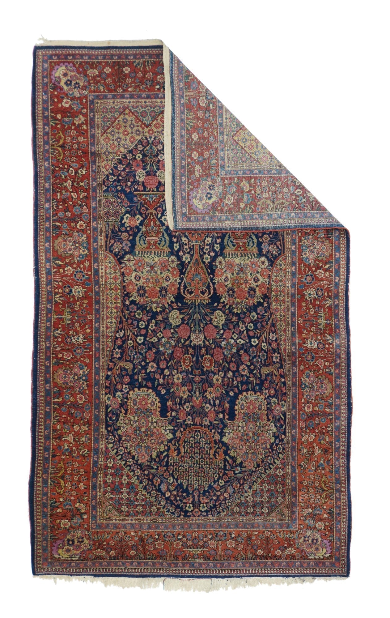 Fine Antique  Dabir Kashan Rug 4'3'' x 7'0"