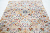 Extremely Fine  Wool & Silk Tabriz Rug 5'0" x 8'0"