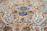 Extremely Fine  Wool & Silk Tabriz Rug 5'0" x 8'0"