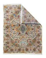 Extremely Fine  Wool & Silk Tabriz Rug 5'0" x 8'0"