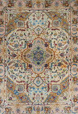 Extremely Fine  Wool & Silk Tabriz Rug 5'0" x 8'0"