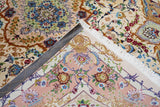 Extremely Fine  Wool & Silk Tabriz Rug 5'0" x 8'0"