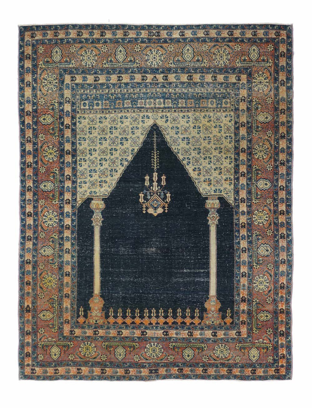 Antique Tabriz Rug 4'5'' x 5'9''