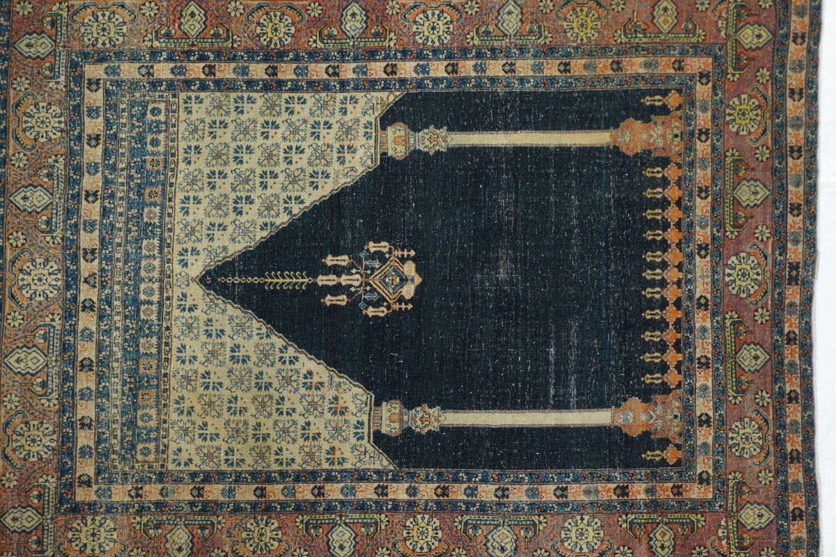 Antique Tabriz Rug 4'5'' x 5'9''
