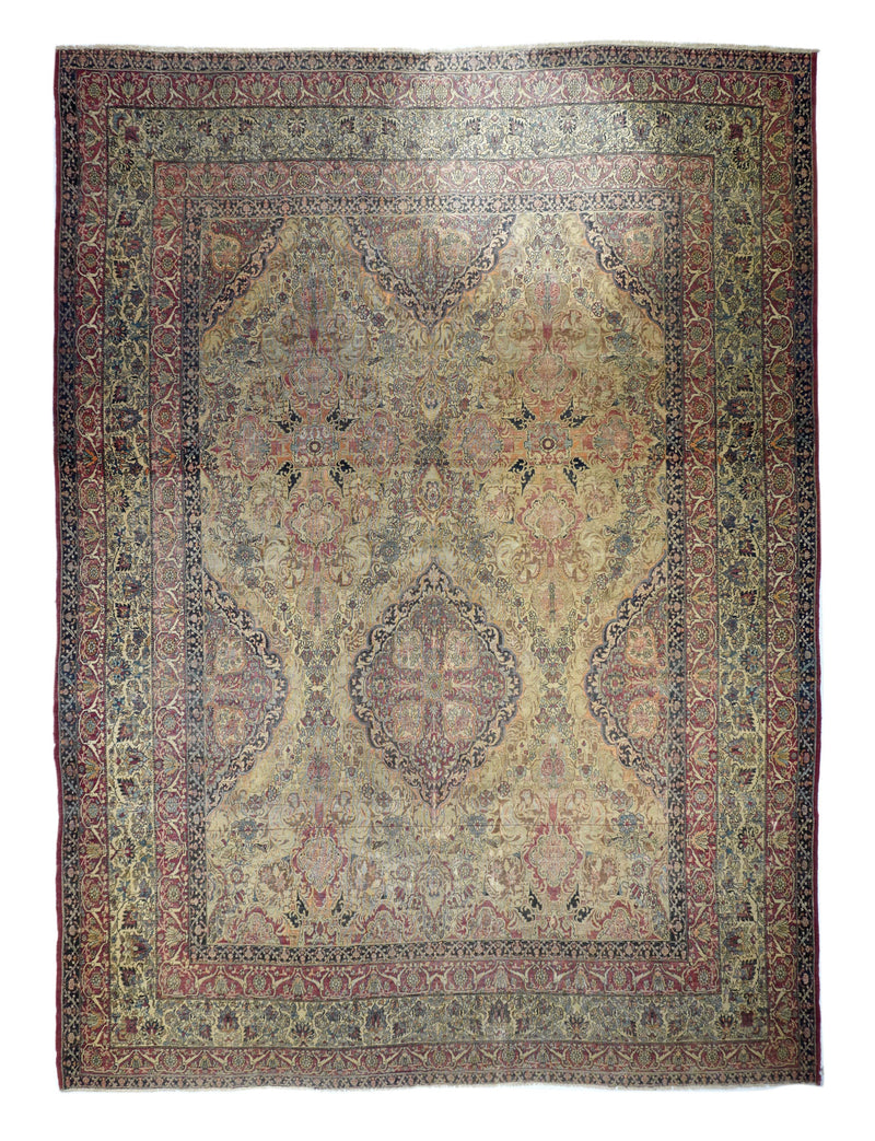 Antique Lavar Kerman Rug 10'3'' x 13'5''