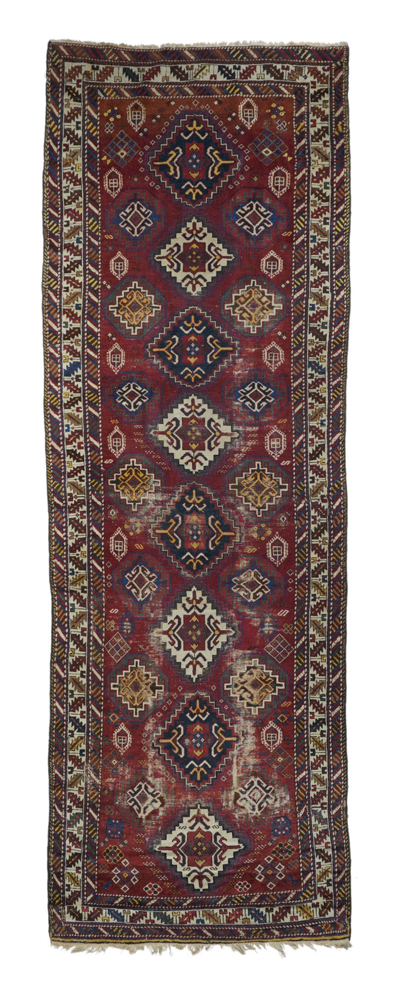 Antique Caucasian Kuba Runner 4'2'' x 12'6''