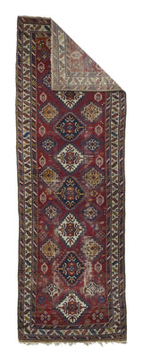 Antique Caucasian Kuba Runner 4'2'' x 12'6''