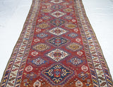 Antique Caucasian Kuba Runner 4'2'' x 12'6''
