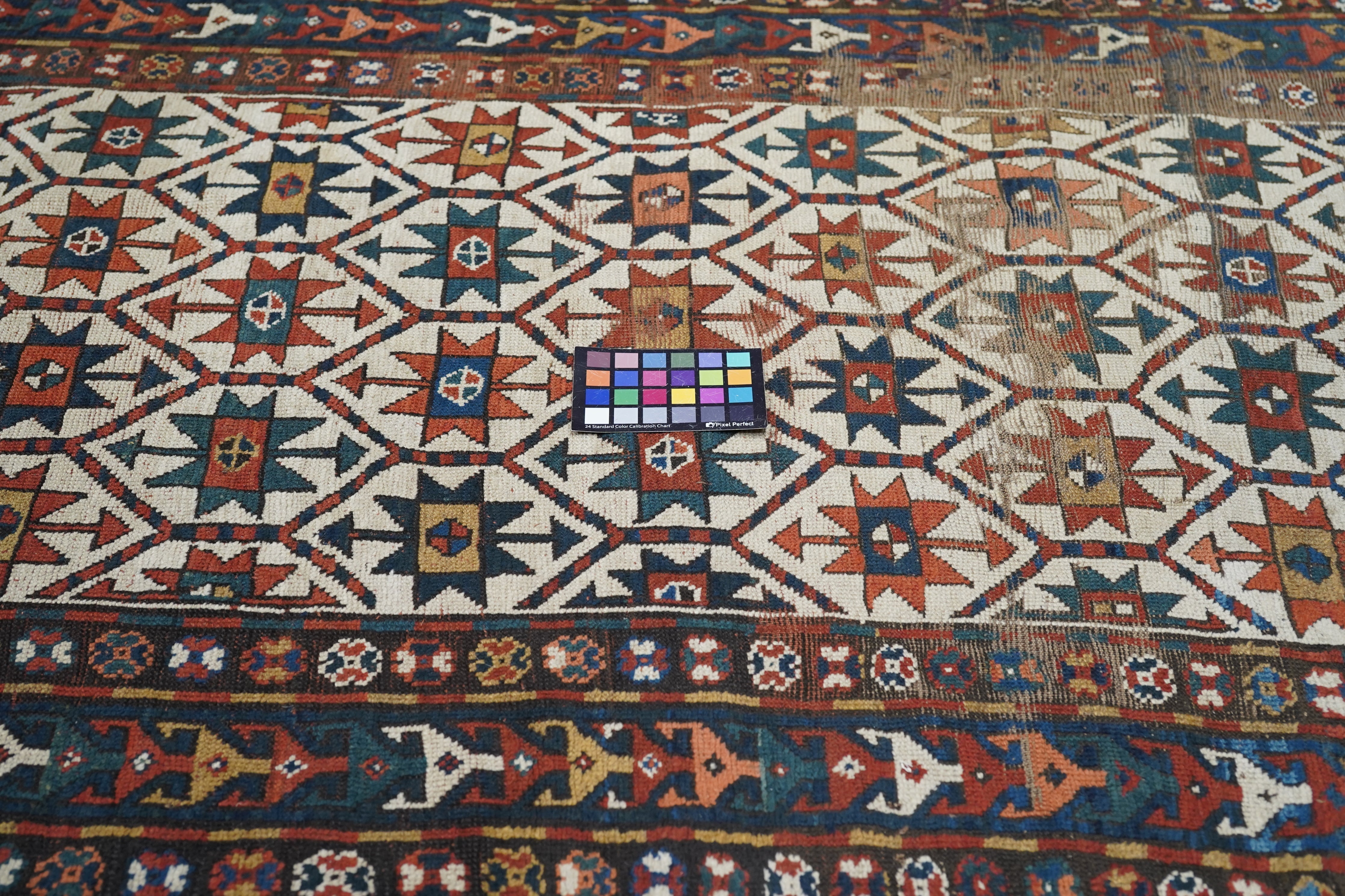 Antique Caucasian Kazak Rug 4'0" x 8'1''