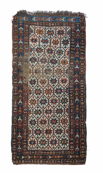 Antique Caucasian Kazak Rug 4'0