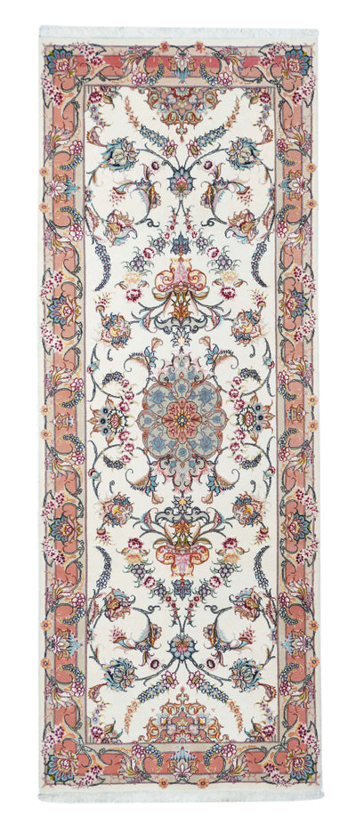 Extremely Fine  Tabriz Woven by the Artist Master Weaver, Wool & Silk Runner 2'9'' x 7'8''