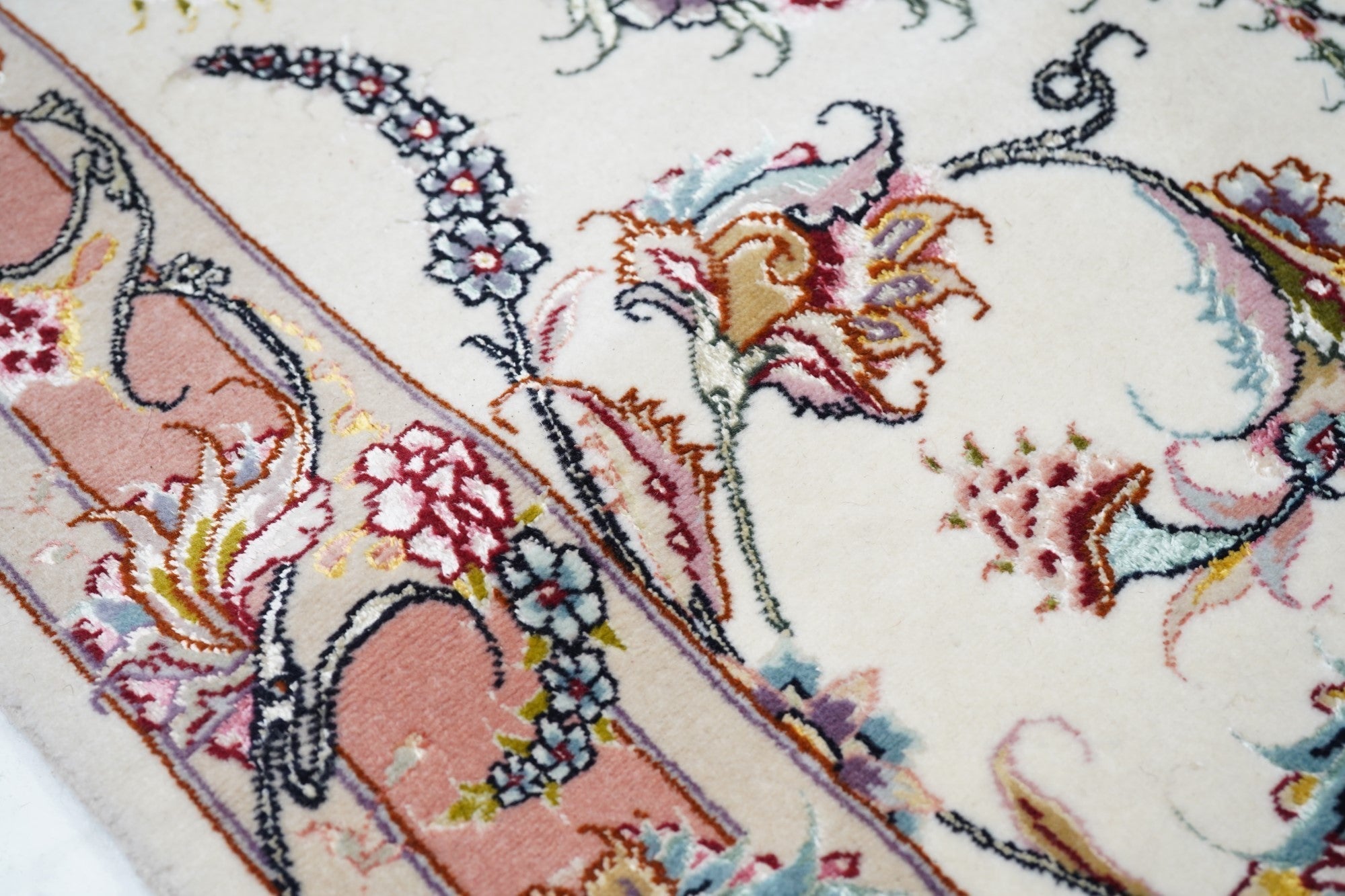 Extremely Fine  Tabriz Woven by the Artist Master Weaver, Wool & Silk Runner 2'9'' x 7'8''