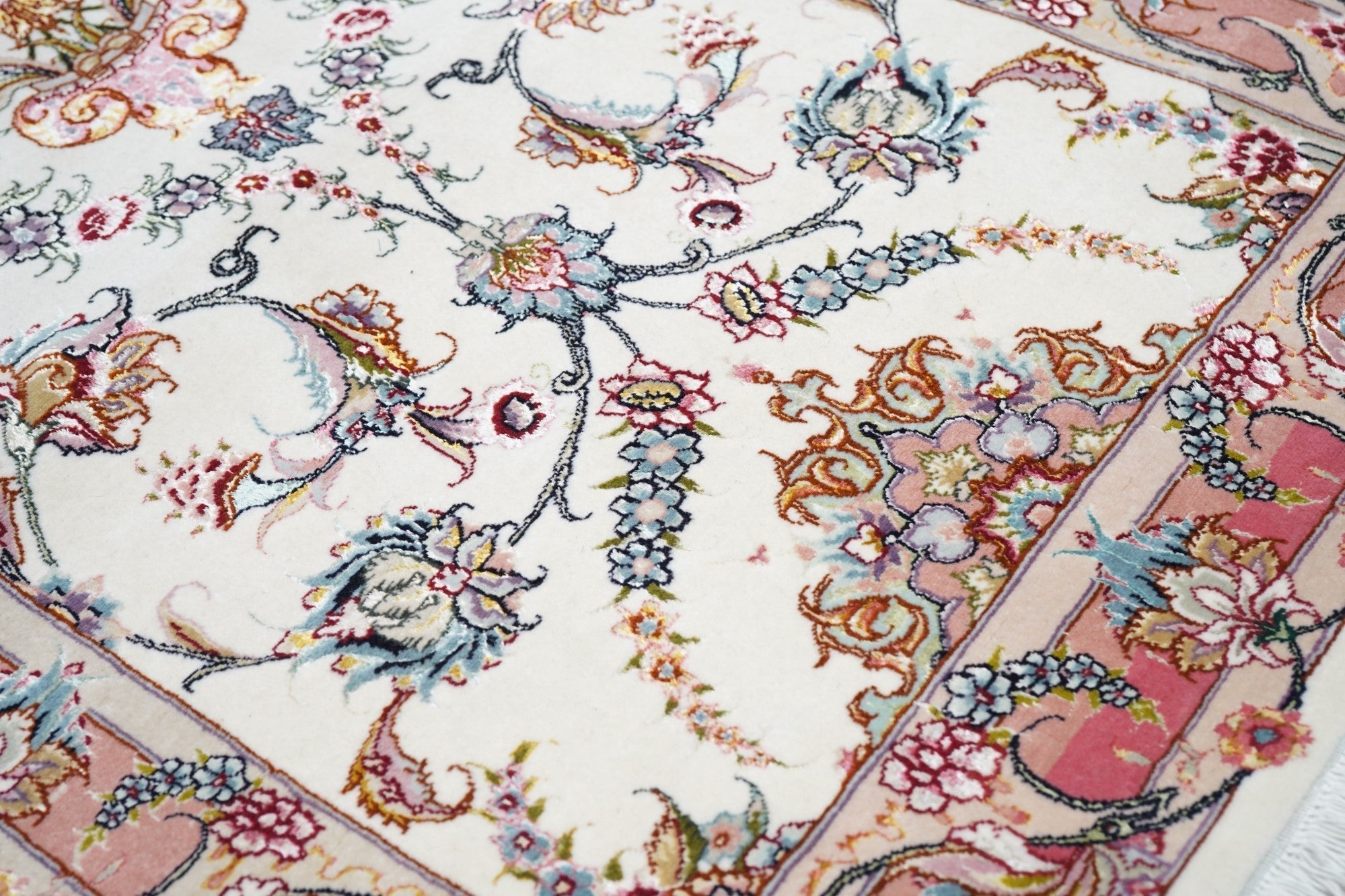 Extremely Fine  Tabriz Woven by the Artist Master Weaver, Wool & Silk Runner 2'9'' x 7'8''