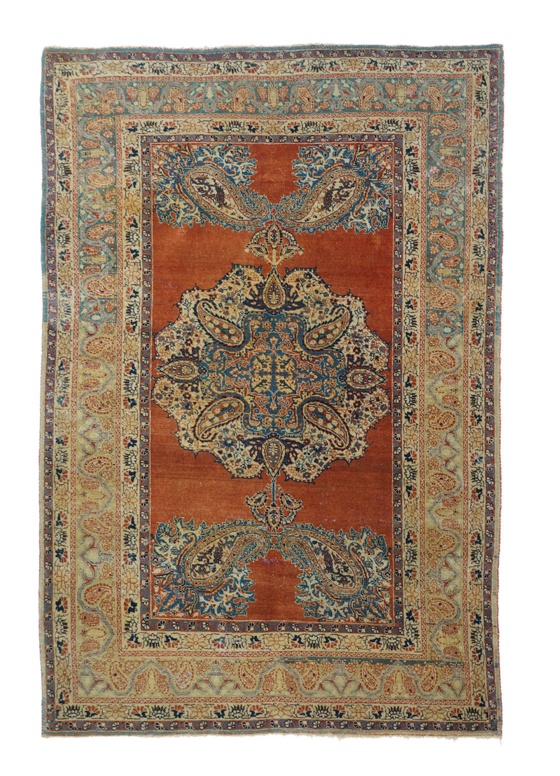 Antique Jali Jalili Tabriz Rug 4'0