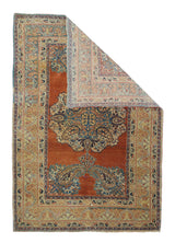 Antique Jali Jalili Tabriz Rug 4'0" x 5'11''