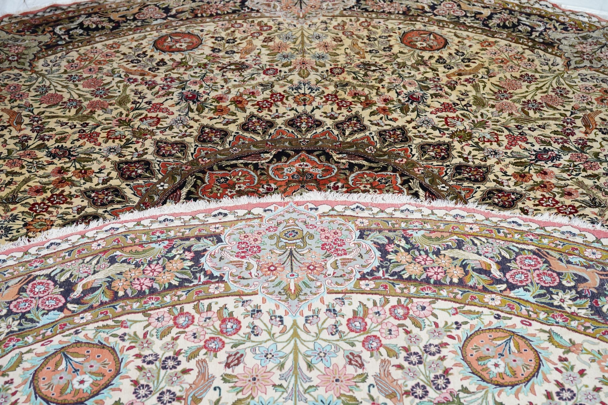 Extremely Fine  Silk Qum Vintage Rug 10' 0" x 10'0"