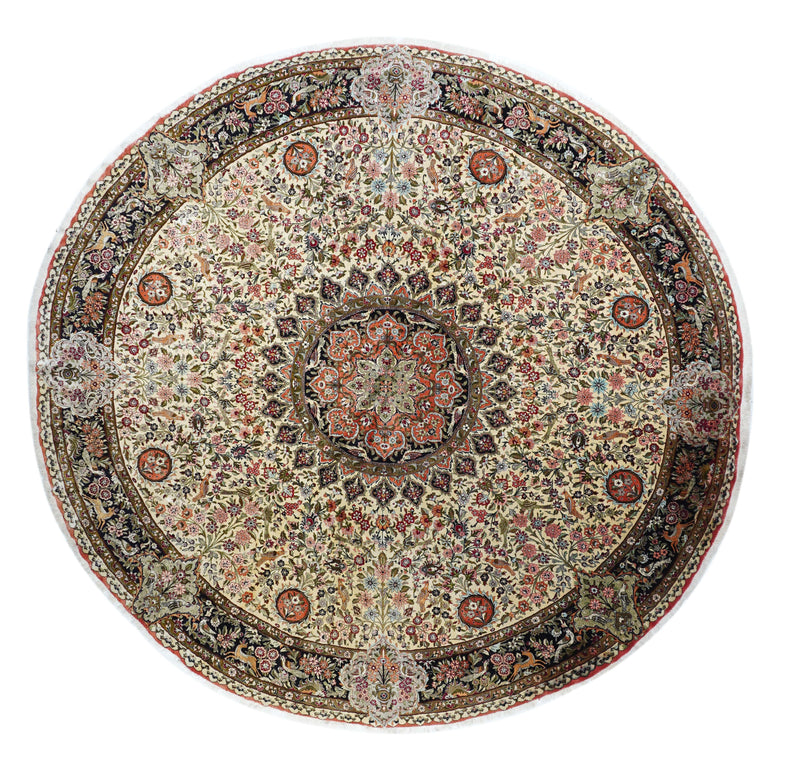 Extremely Fine  Silk Qum Vintage Rug 10' 0