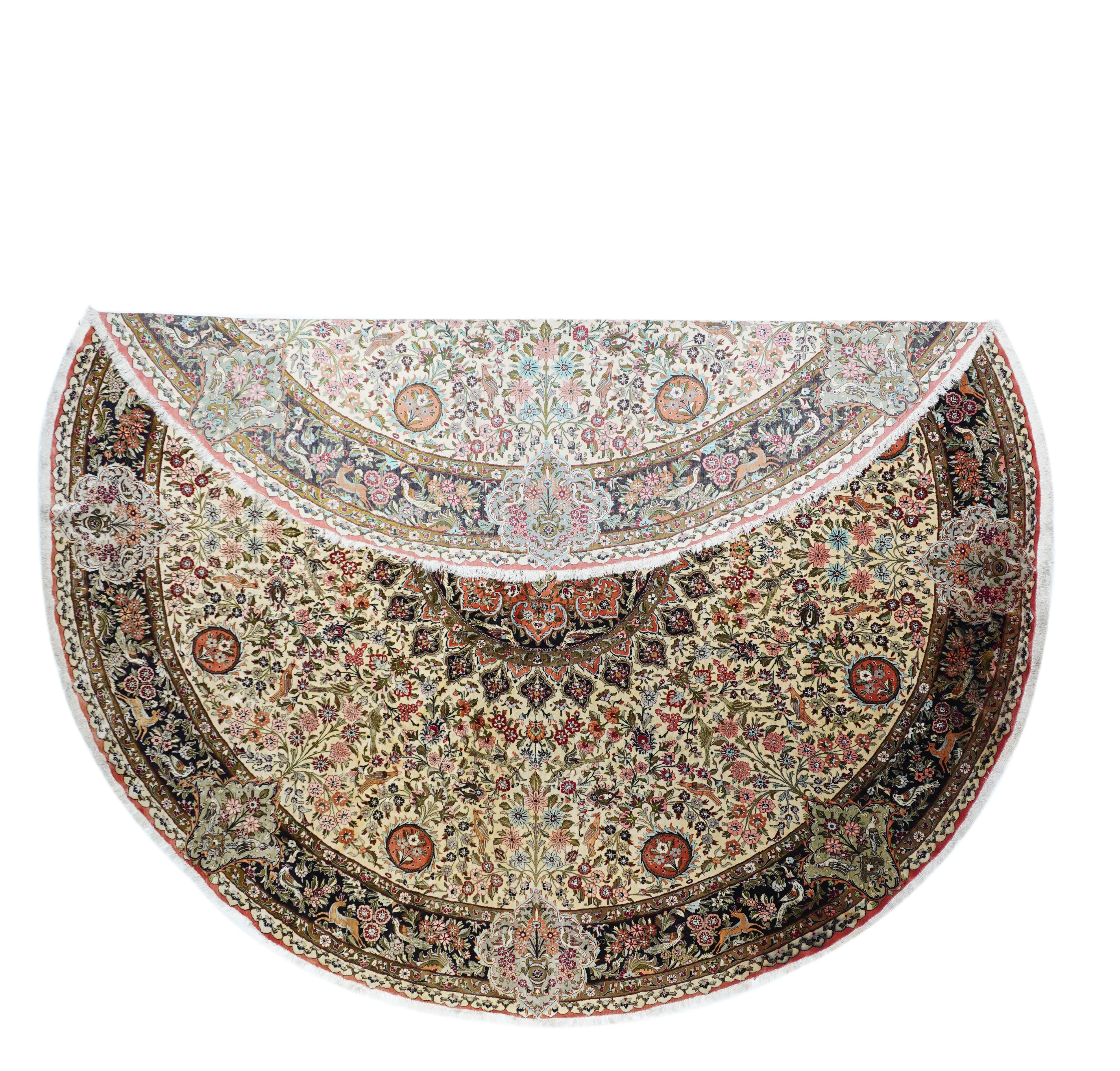 Extremely Fine  Silk Qum Vintage Rug 10' 0" x 10'0"