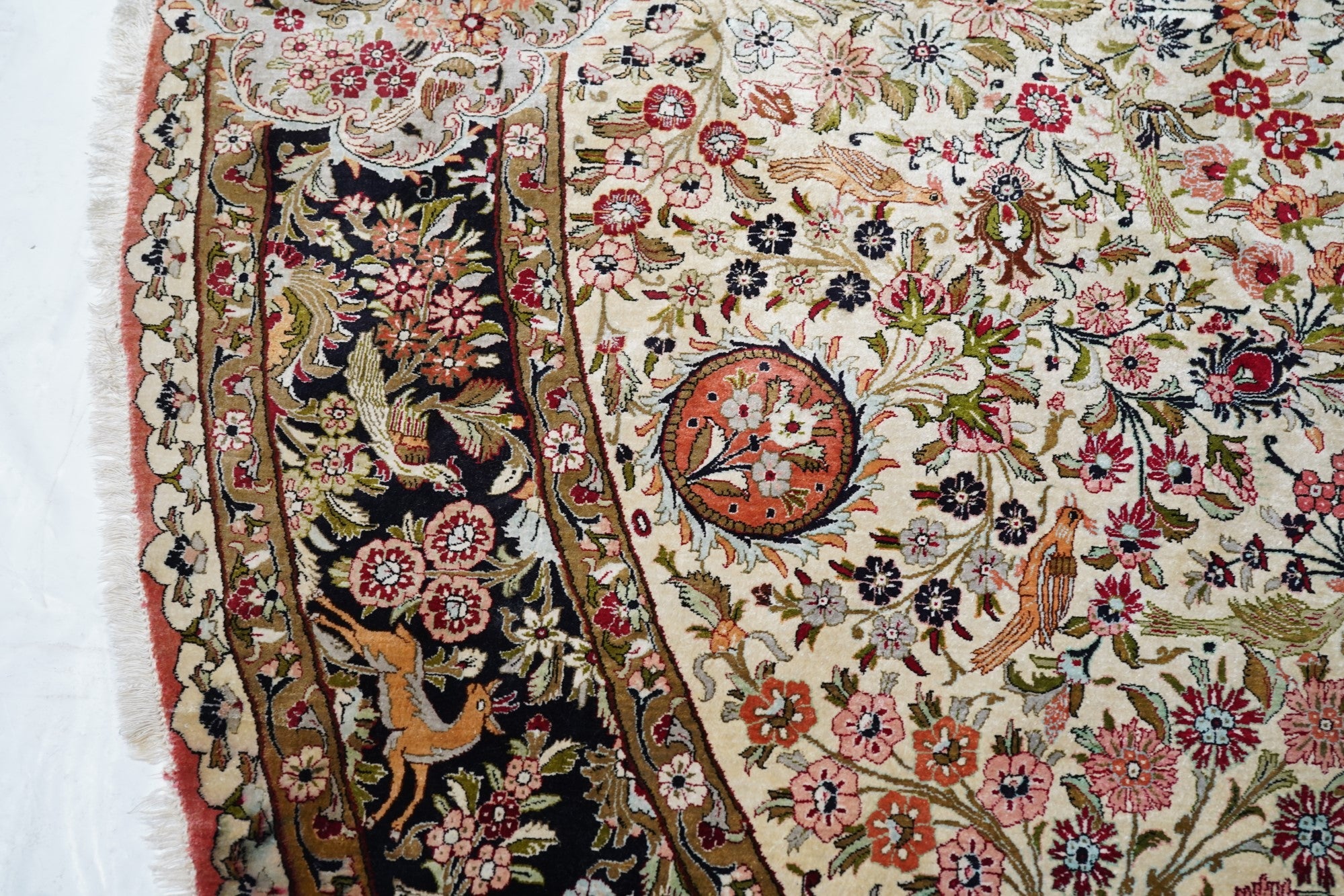 Extremely Fine  Silk Qum Vintage Rug 10' 0" x 10'0"