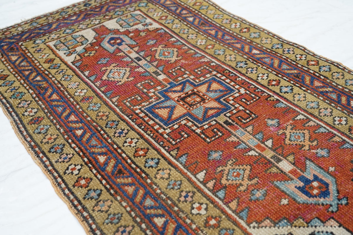 Antique Heriz Rug 2'2'' x 4'0"