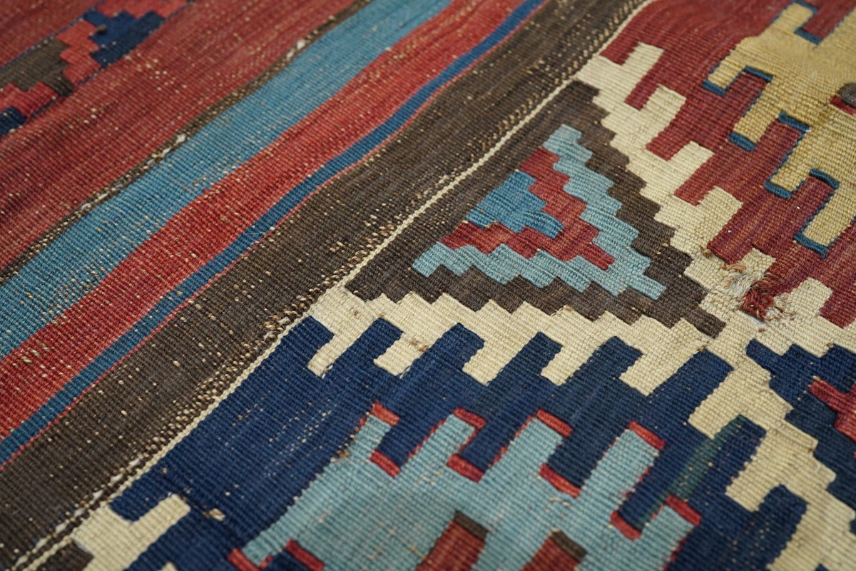 Antique Caucasian Kilim Rug 5'9'' x 10'5''