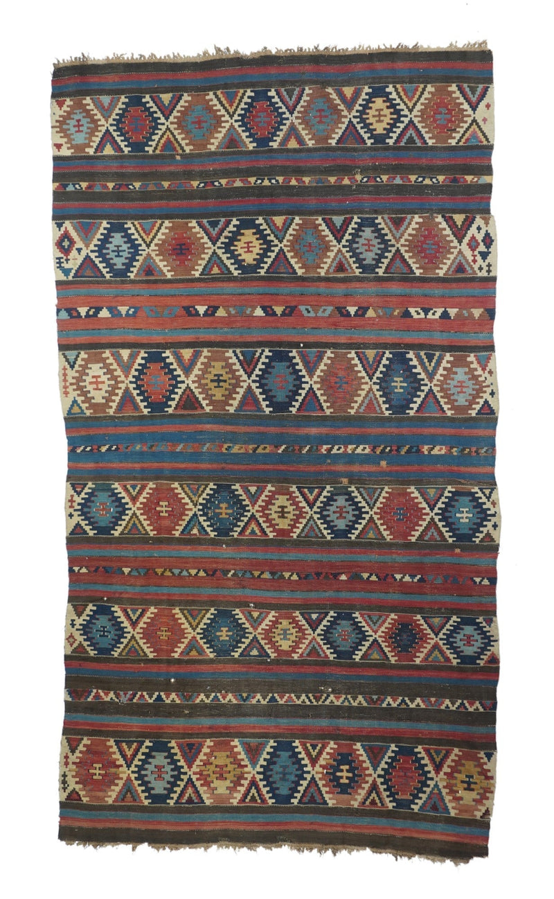 Antique Caucasian Kilim Rug 5'9'' x 10'5''