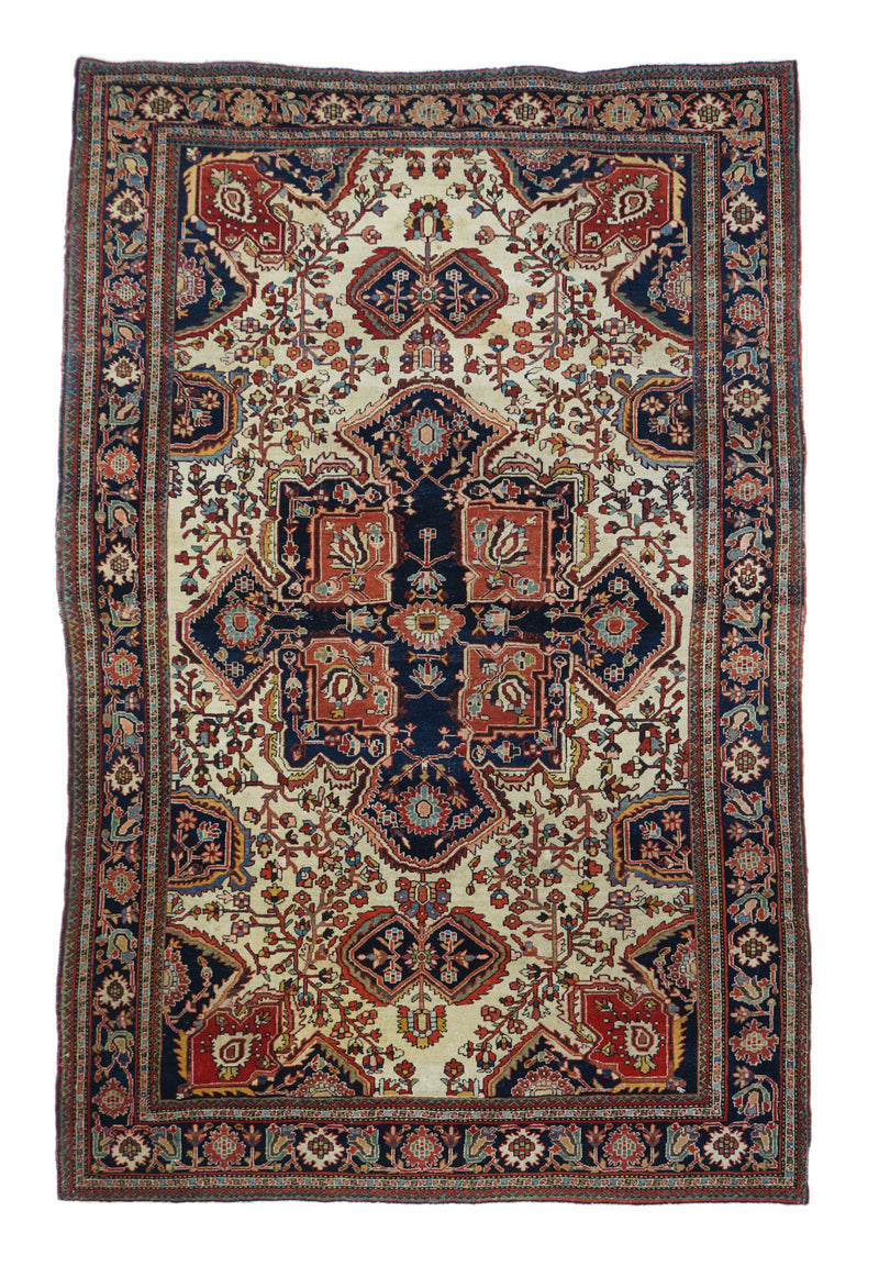 Antique  Farahan Sarouk Rug 4'6