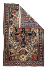 Antique  Farahan Sarouk Rug 4'6" x 6'9"