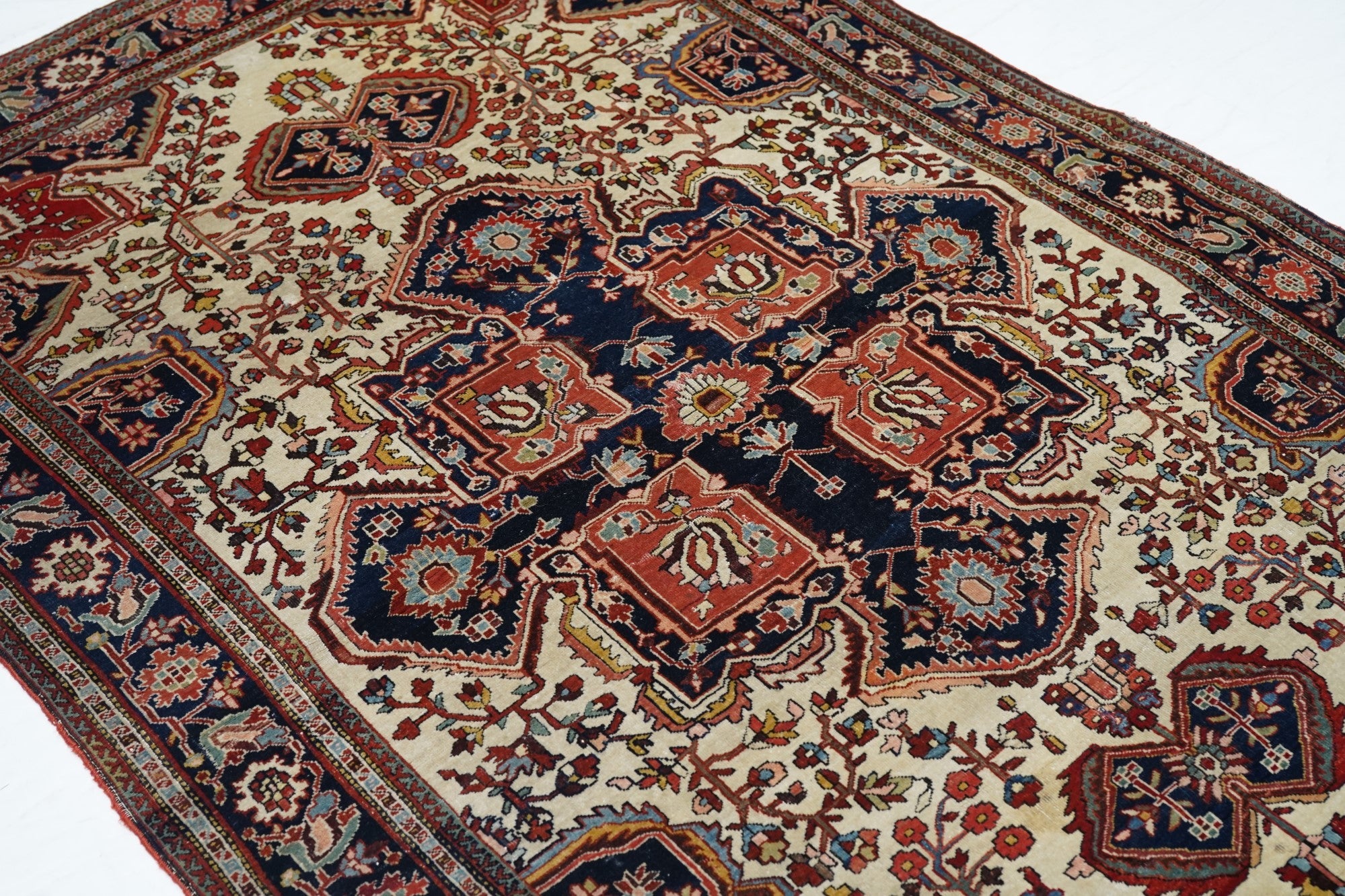 Antique  Farahan Sarouk Rug 4'6" x 6'9"