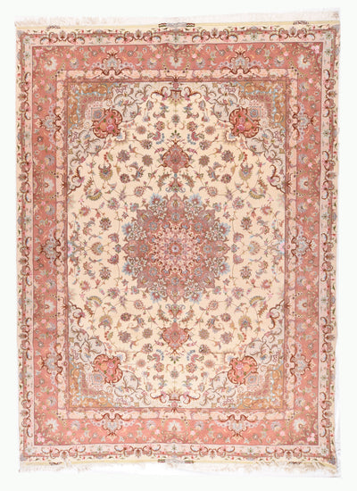 Extremely Fine Vintage  Tabriz Wool and Silk Rug 9' 6'' x 13'