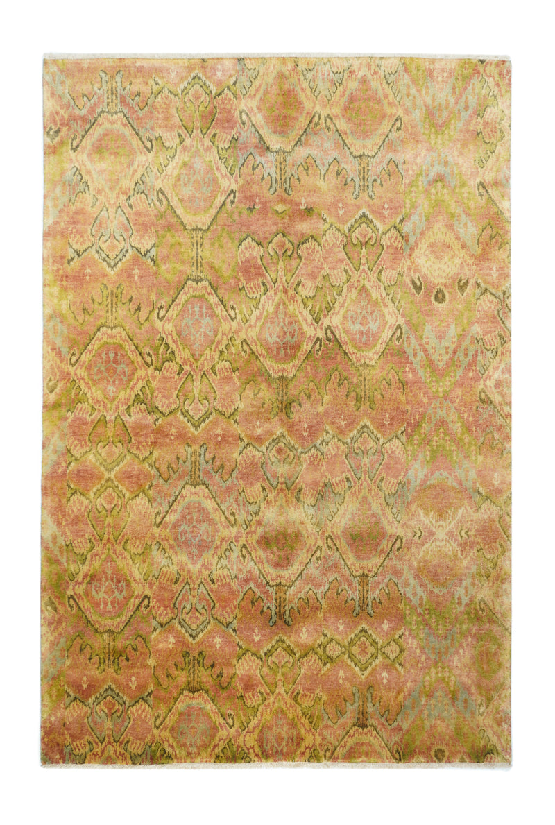 Indian Modern ikat Design Rug 6'0