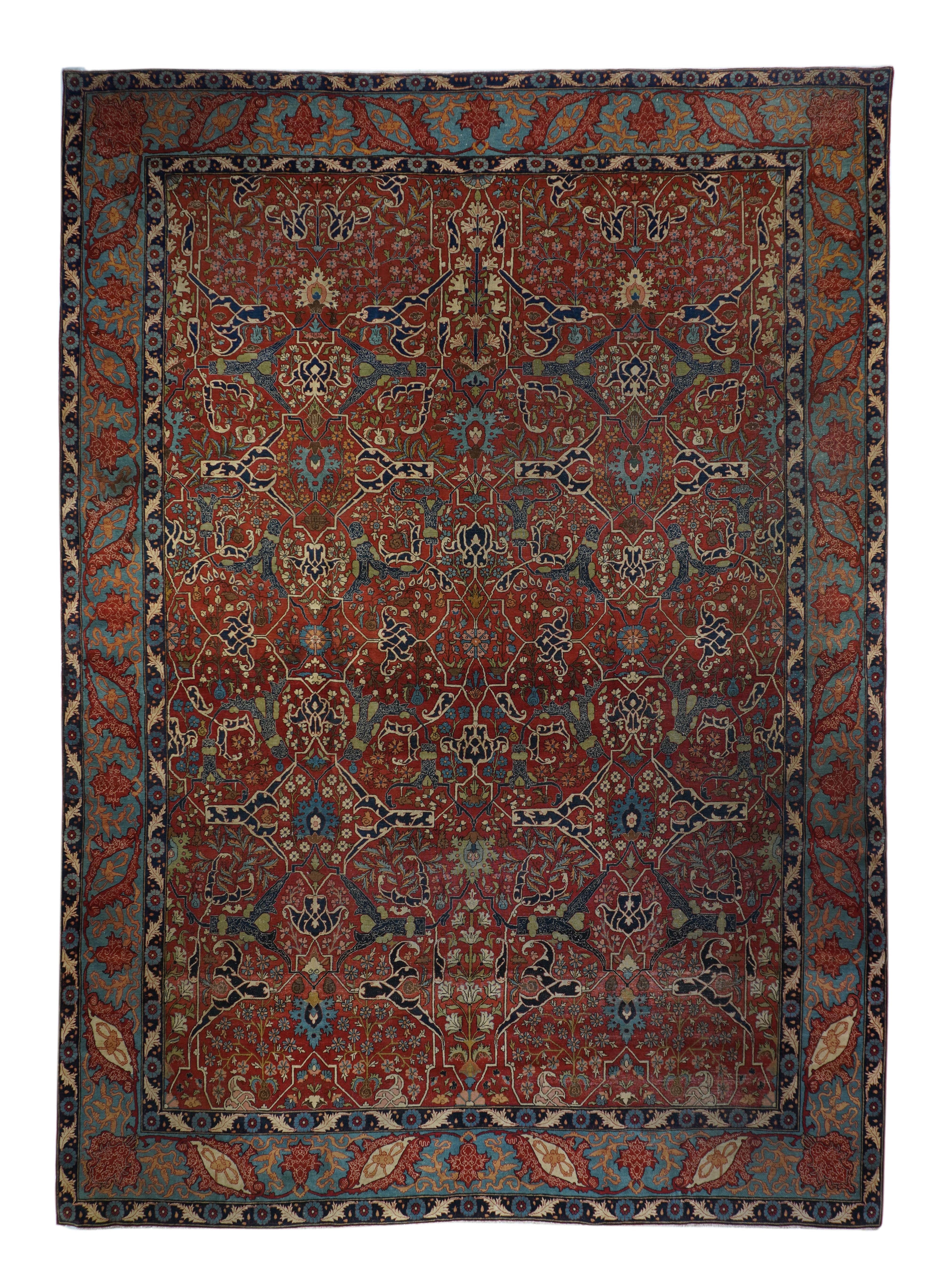 Antique Tehran Rug 10'10'' x 14'10''