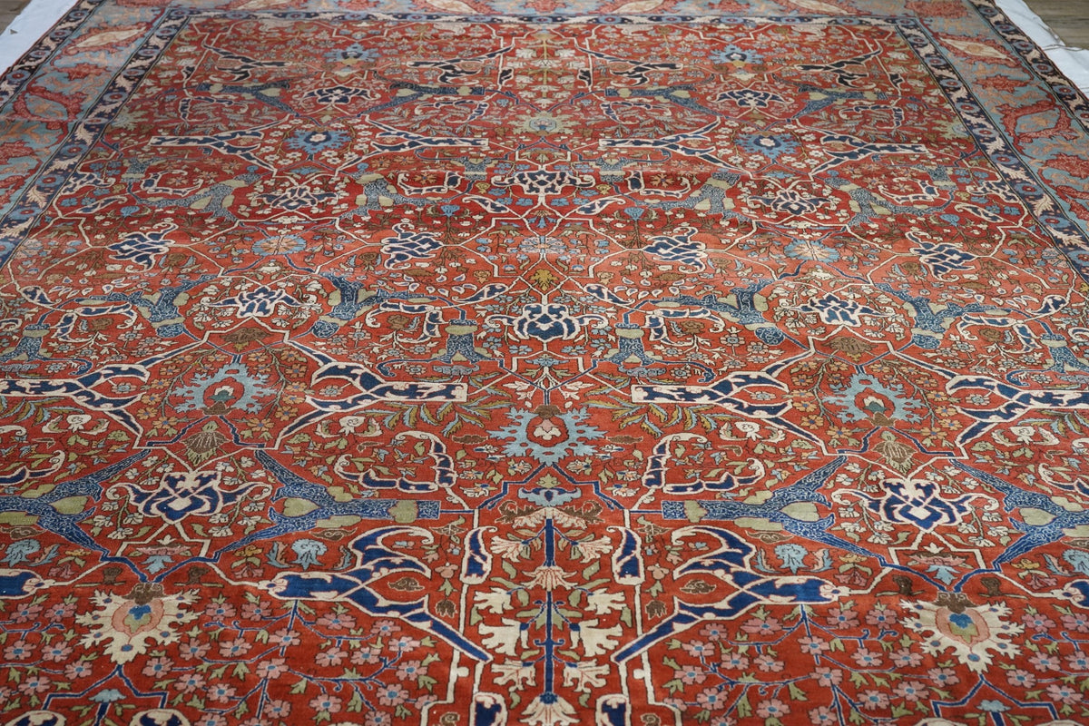 Antique Tehran Rug 10'10'' x 14'10''
