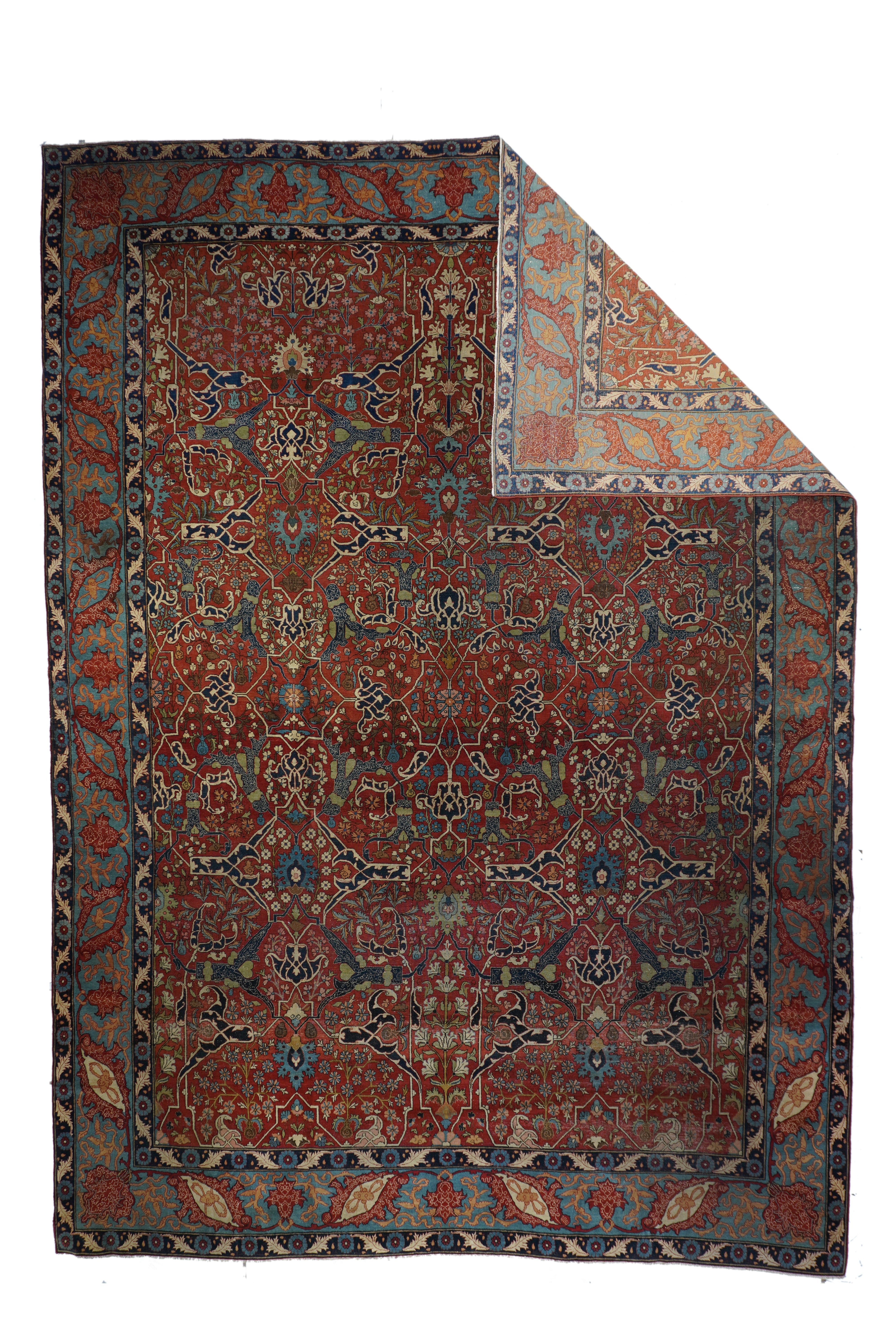 Antique Tehran Rug 10'10'' x 14'10''