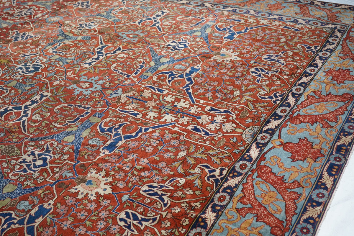 Antique Tehran Rug 10'10'' x 14'10''