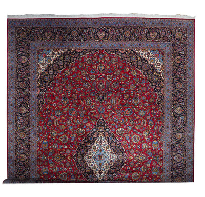 Vintage  Kashan Rug 12' 9