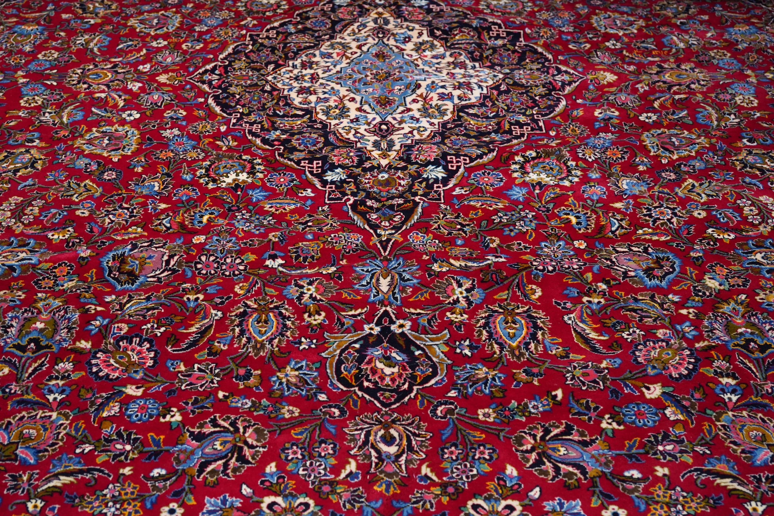 Vintage  Kashan Rug 12' 9" x 19' 3''