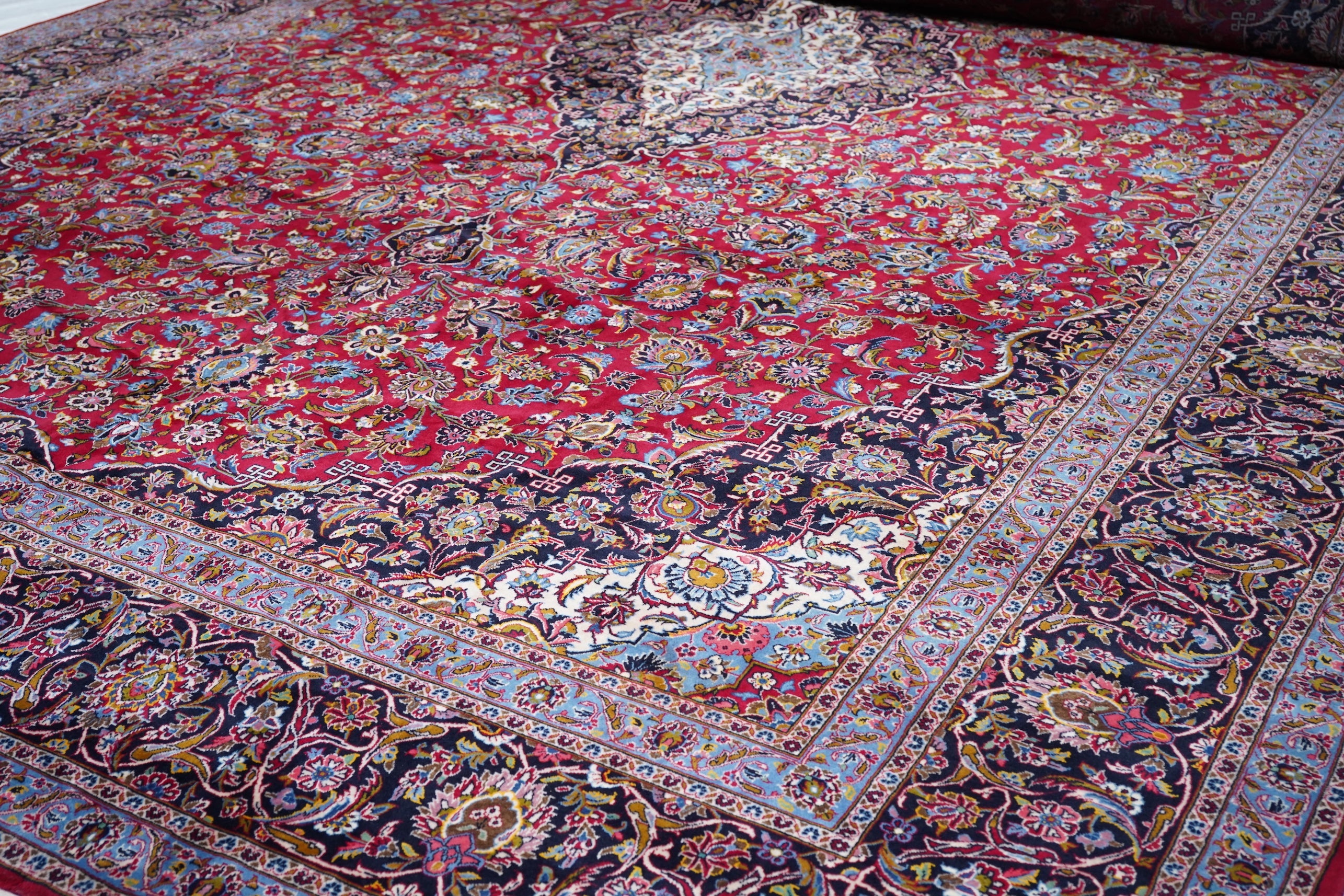 Vintage  Kashan Rug 12' 9" x 19' 3''