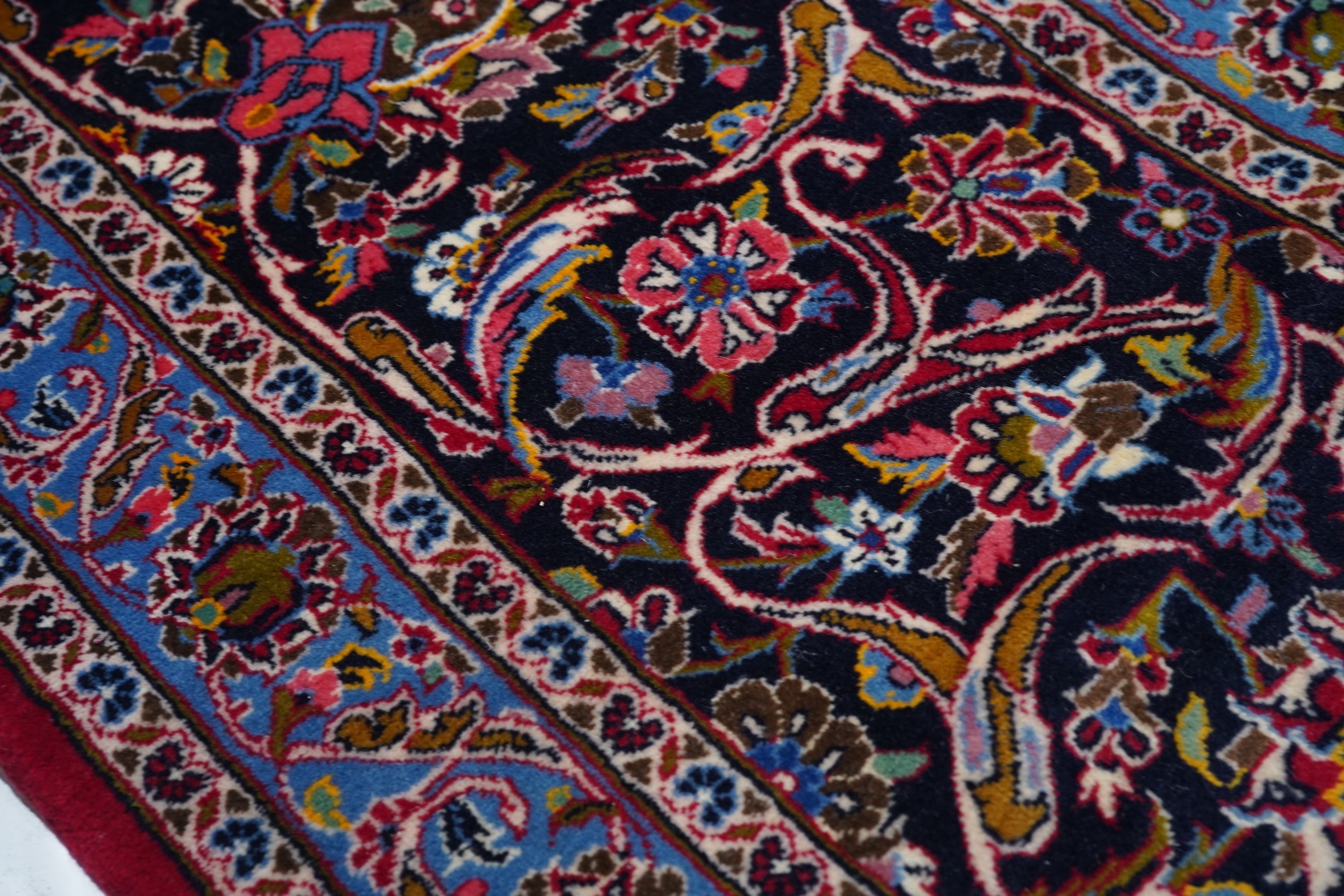 Vintage  Kashan Rug 12' 9" x 19' 3''
