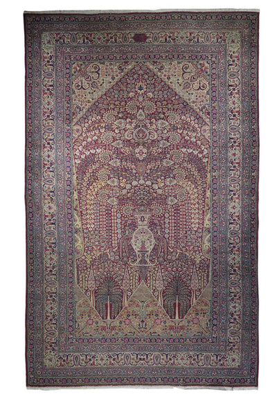 Antique Lavar Kerman Rug 9'11'' x 15'10''