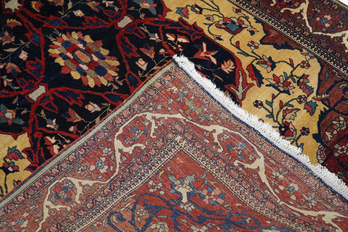 Antique Farahan Sarouk Rug 4'3'' x 6'8''