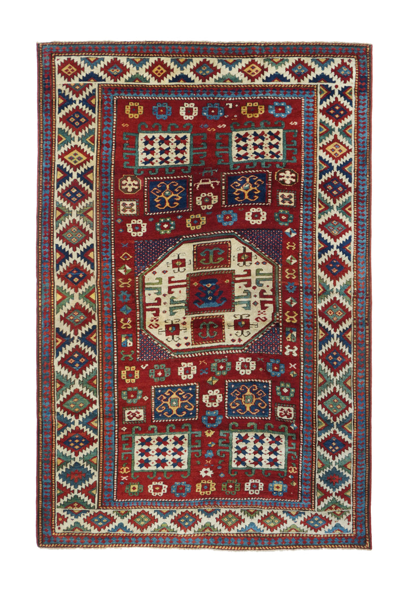Antique Caucasian Kazak Rug 5' 3'' x 8' 0