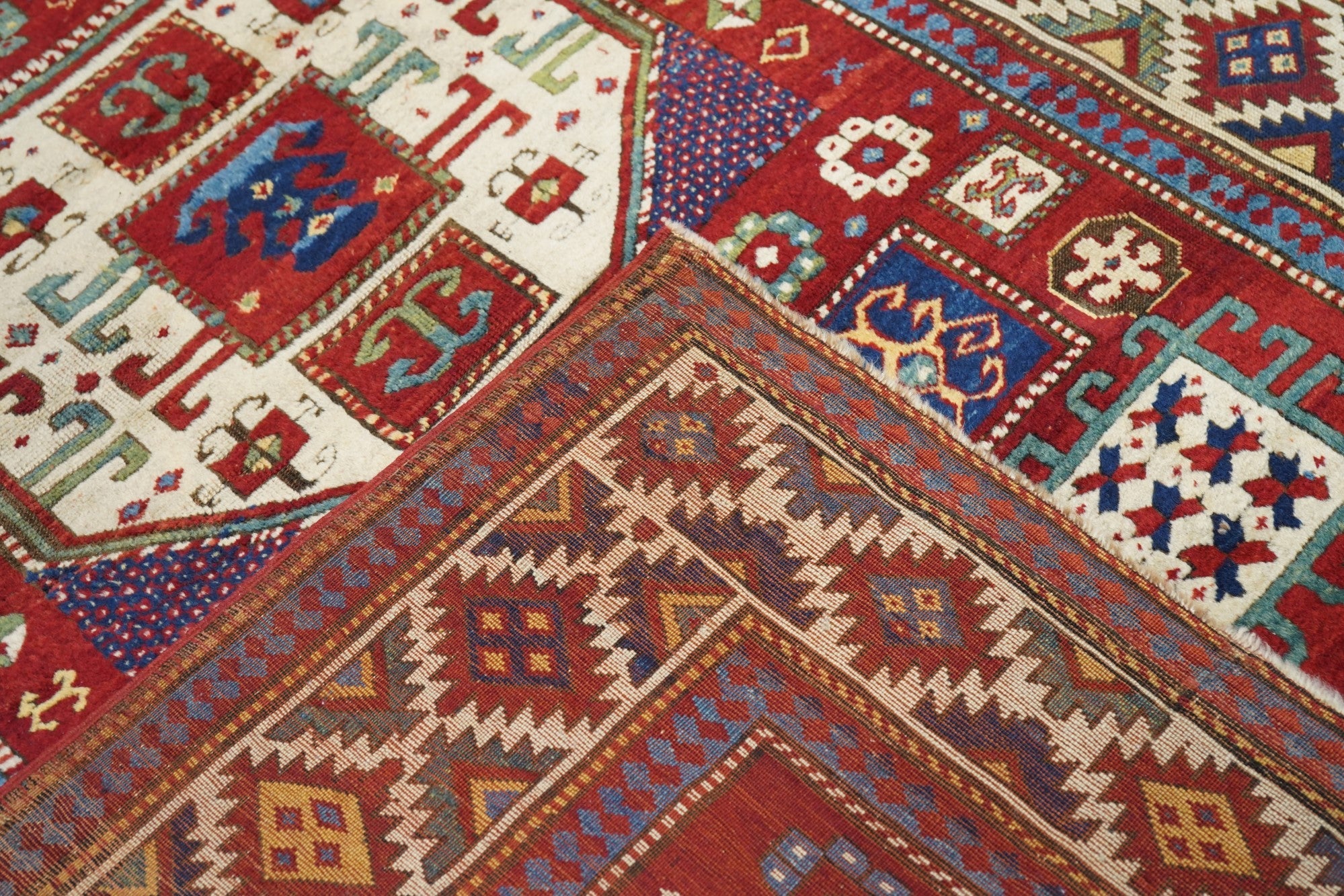 Antique Caucasian Kazak Rug 5' 3'' x 8' 0"