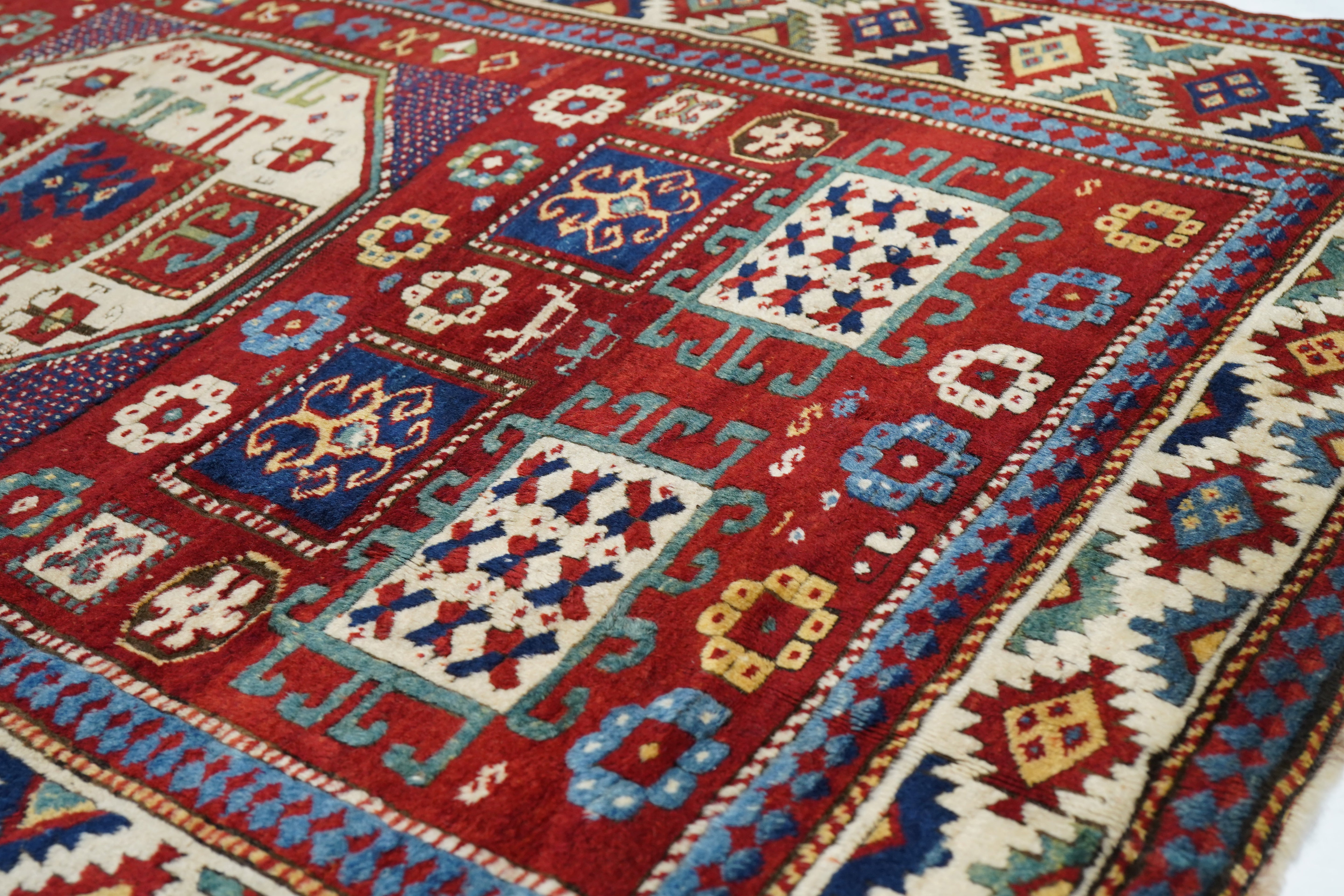 Antique Caucasian Kazak Rug 5' 3'' x 8' 0"