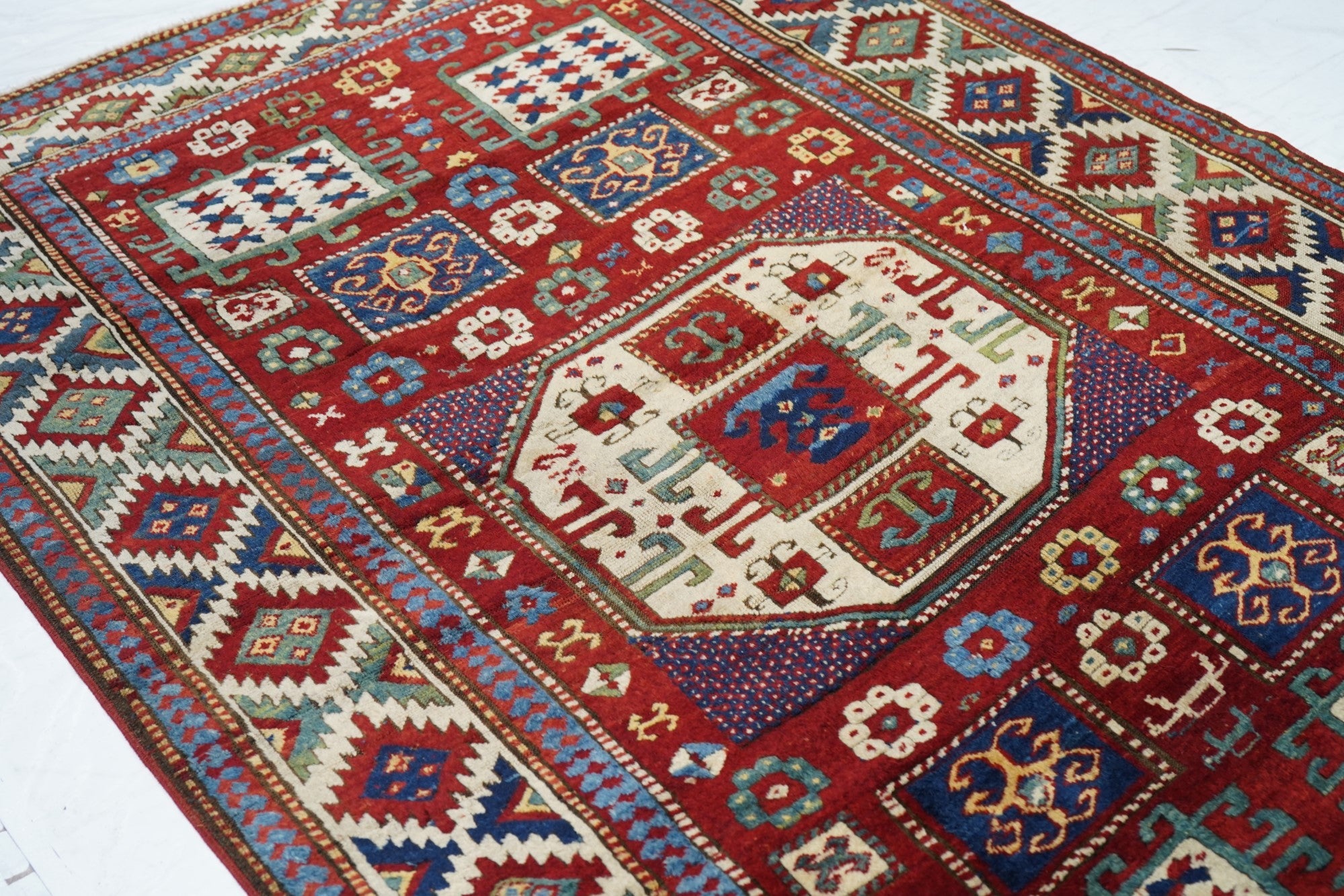 Antique Caucasian Kazak Rug 5' 3'' x 8' 0"