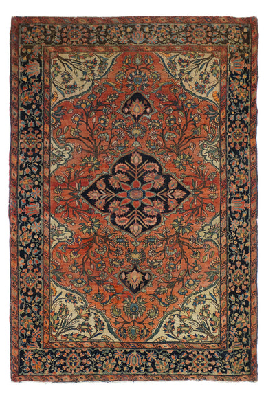 Antique  Farahan Sarouk Rug 3'4'' x 4'10''