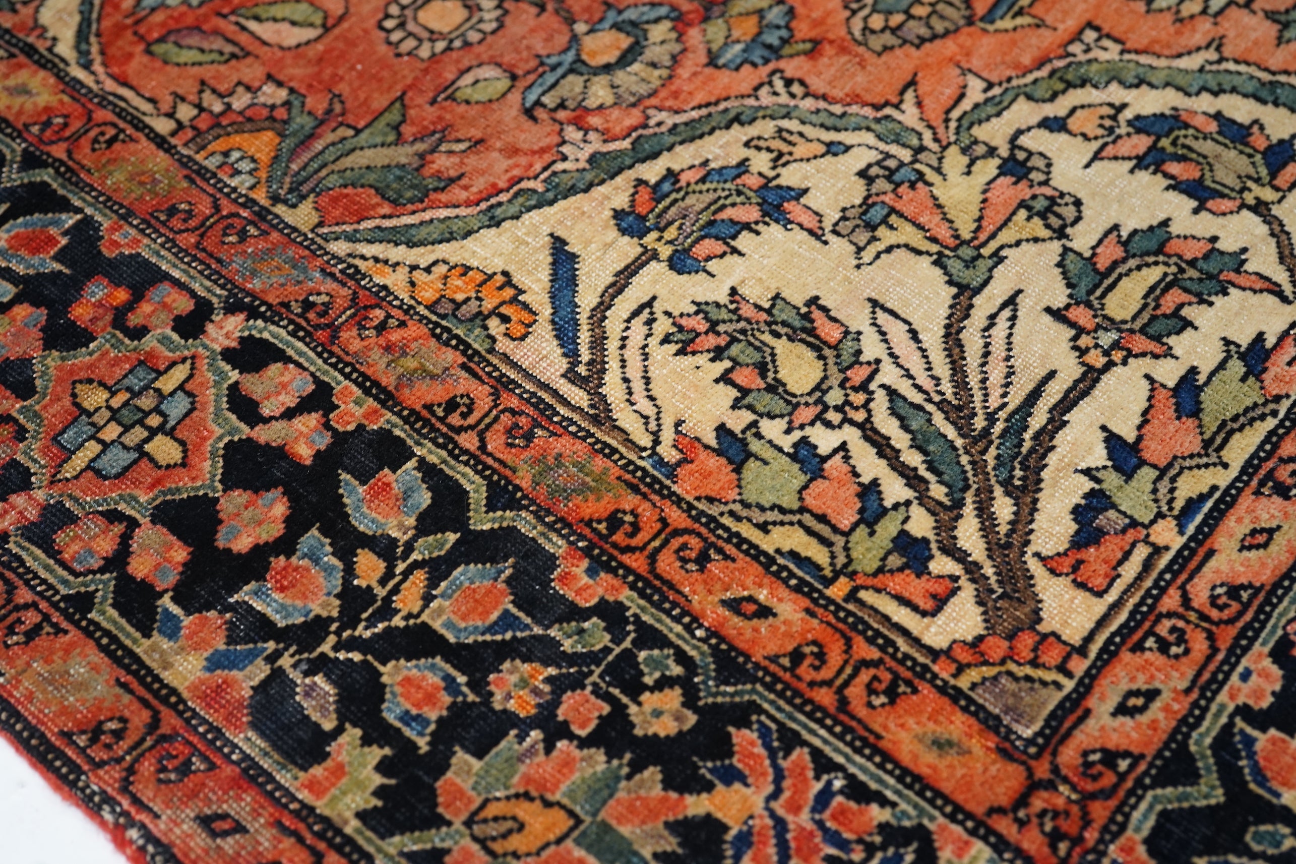 Antique  Farahan Sarouk Rug 3'4'' x 4'10''